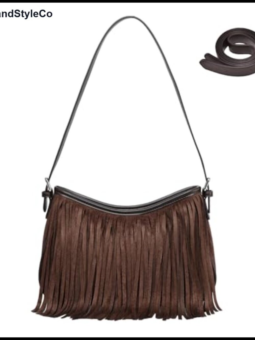 Fringe Suede Hobo Bag Women Crossbody Shoulder Purse
